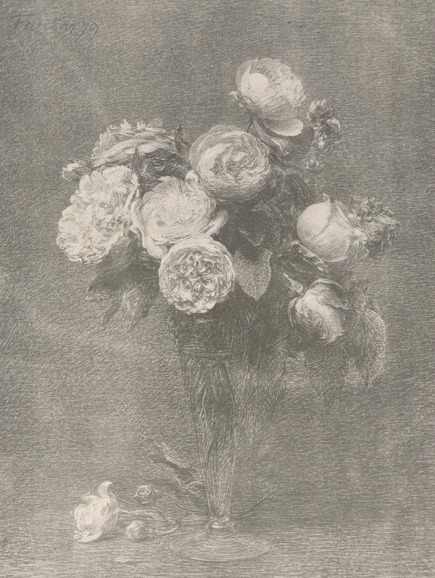 Bouquet of Roses by Henri Fantin Latour on GIANT ART -  henri fantin latour