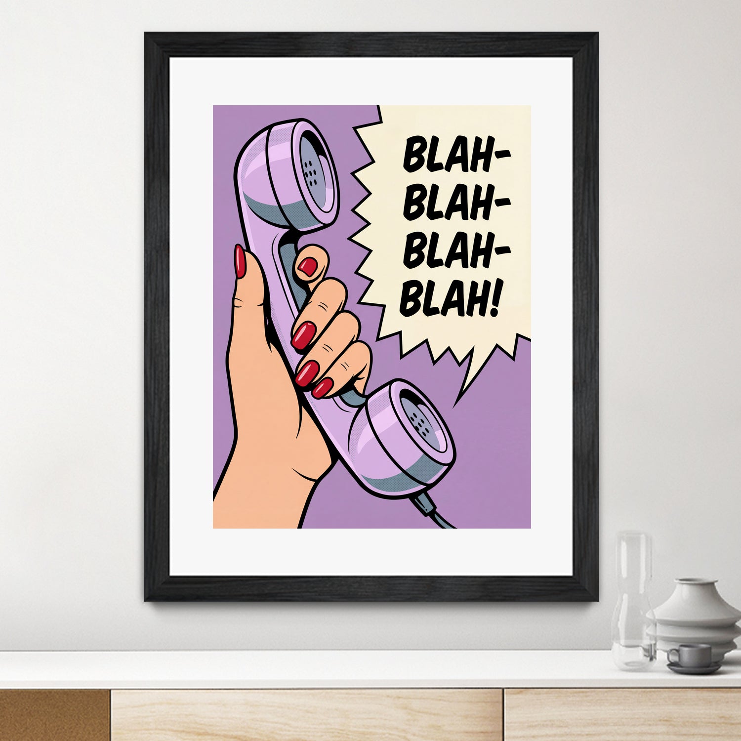 Blah Blah Blah by Andreas Magnusson on GIANT ART - illustration telephone