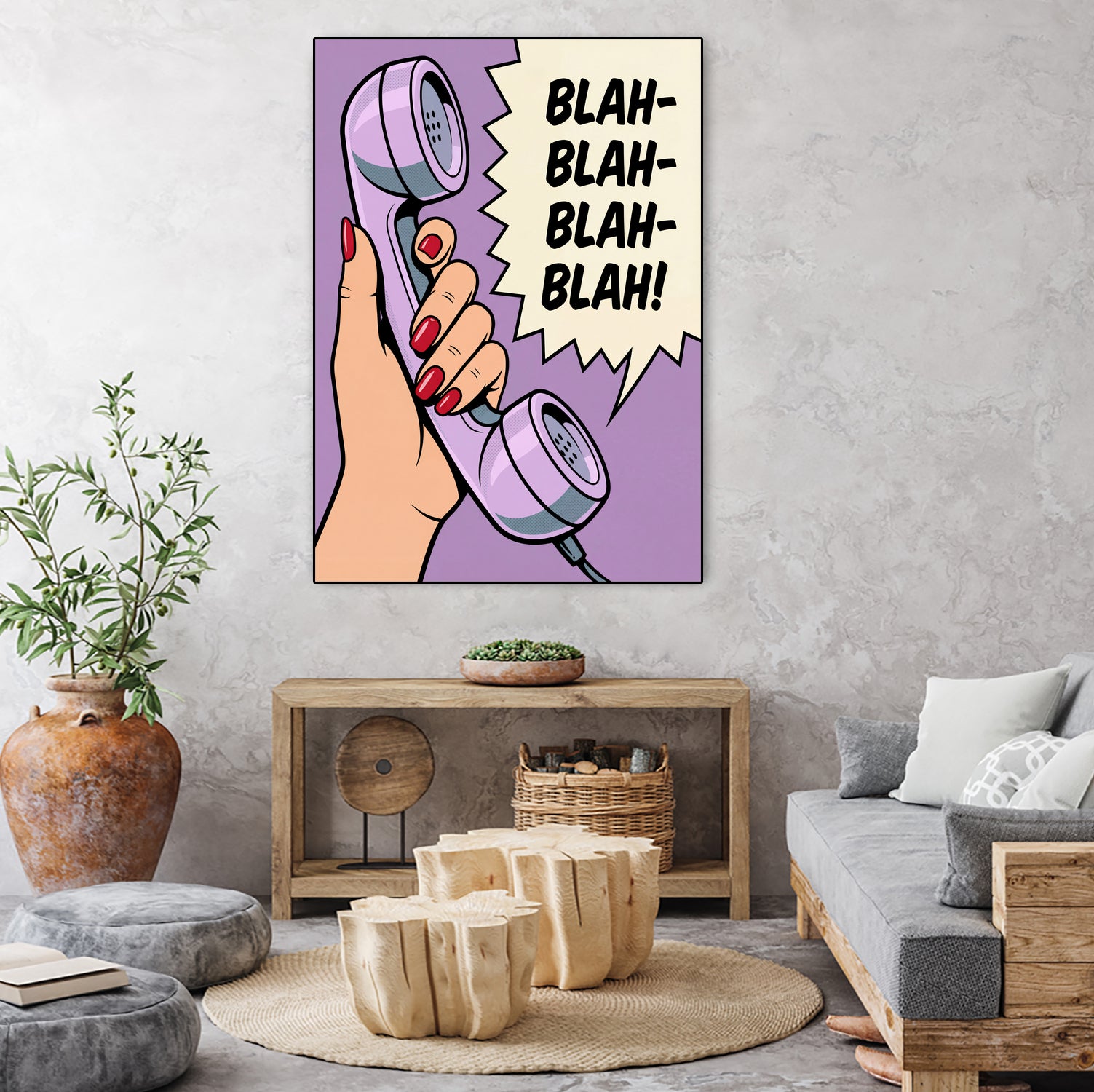 Blah Blah Blah by Andreas Magnusson on GIANT ART - illustration telephone