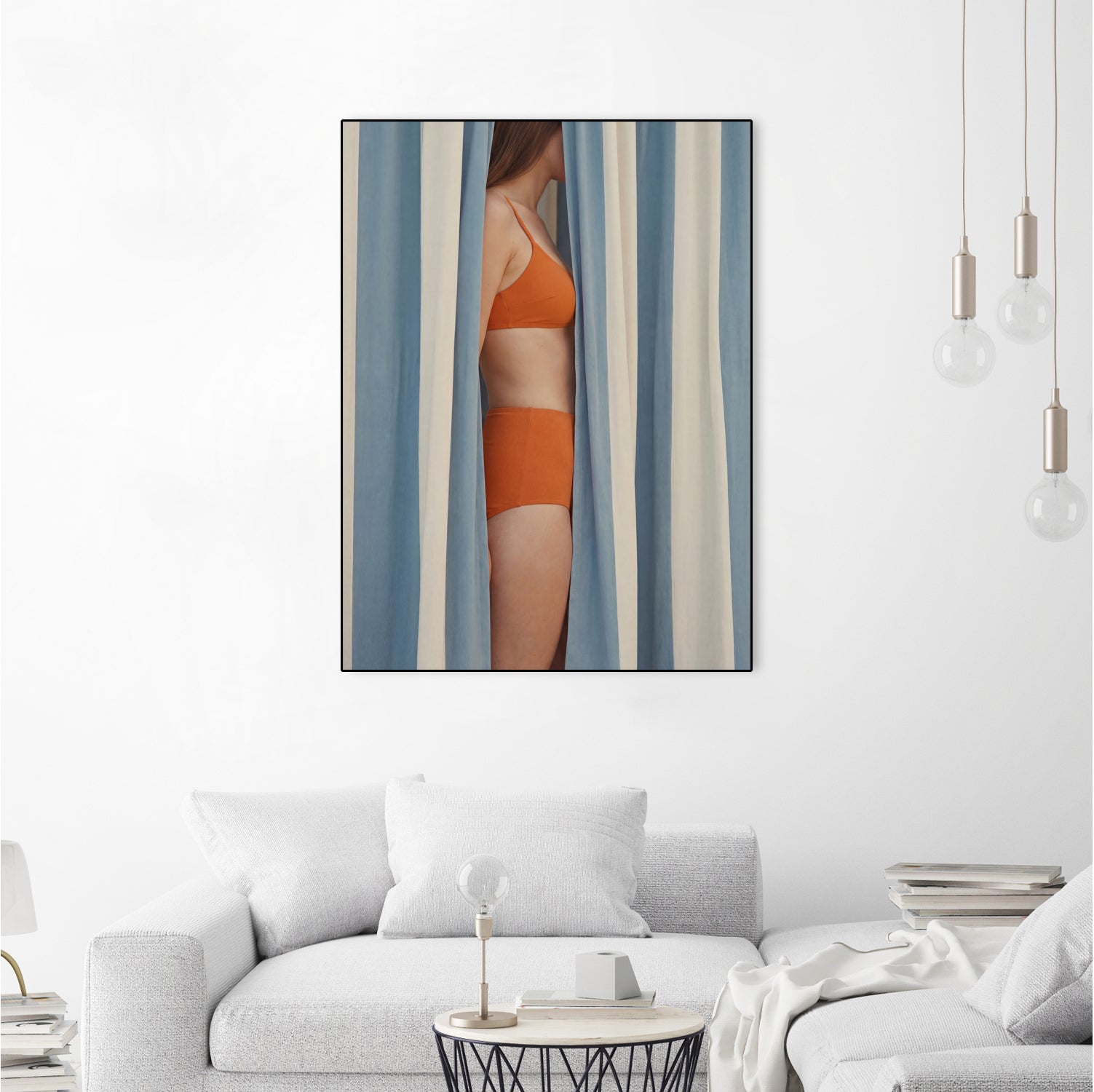 Behind the Curtains by Andreas Magnusson on GIANT ART - illustration woman