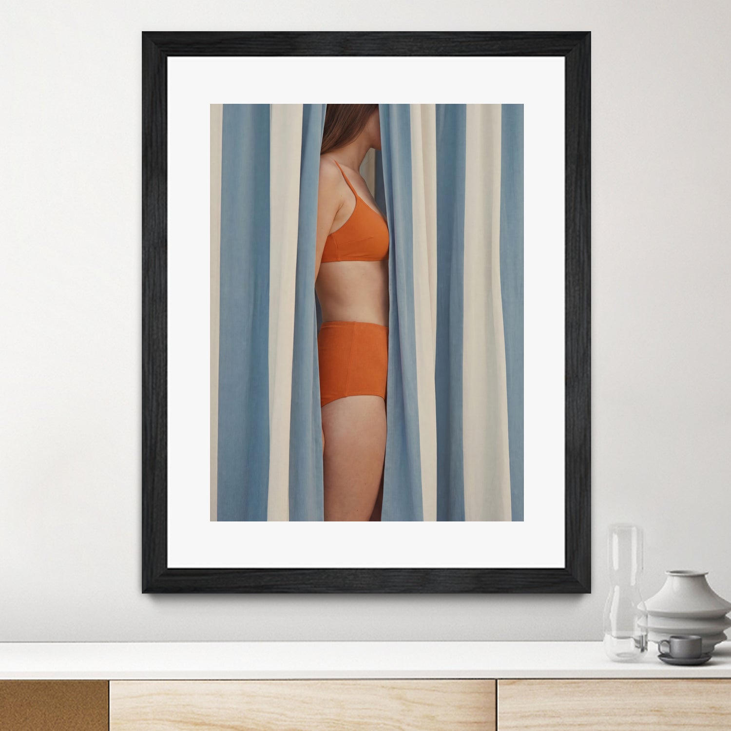 Behind the Curtains by Andreas Magnusson on GIANT ART - illustration woman