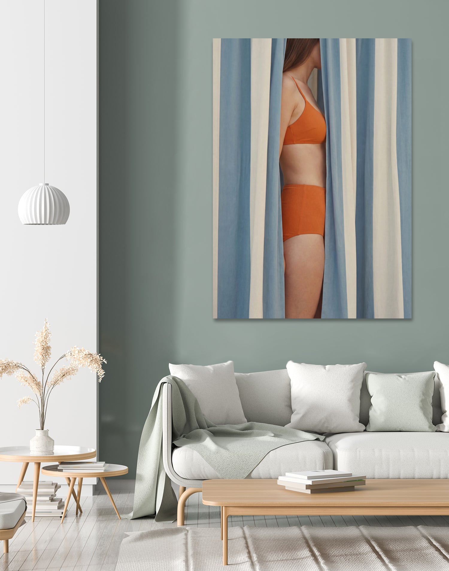 Behind the Curtains by Andreas Magnusson on GIANT ART - illustration woman