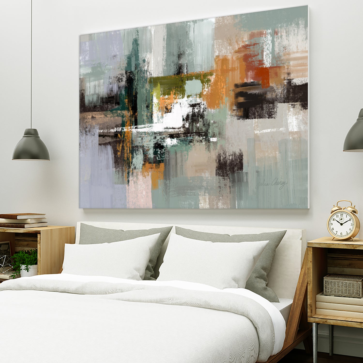 Green by Sage Rust on GIANT ART - cheney black abstract julia cheney