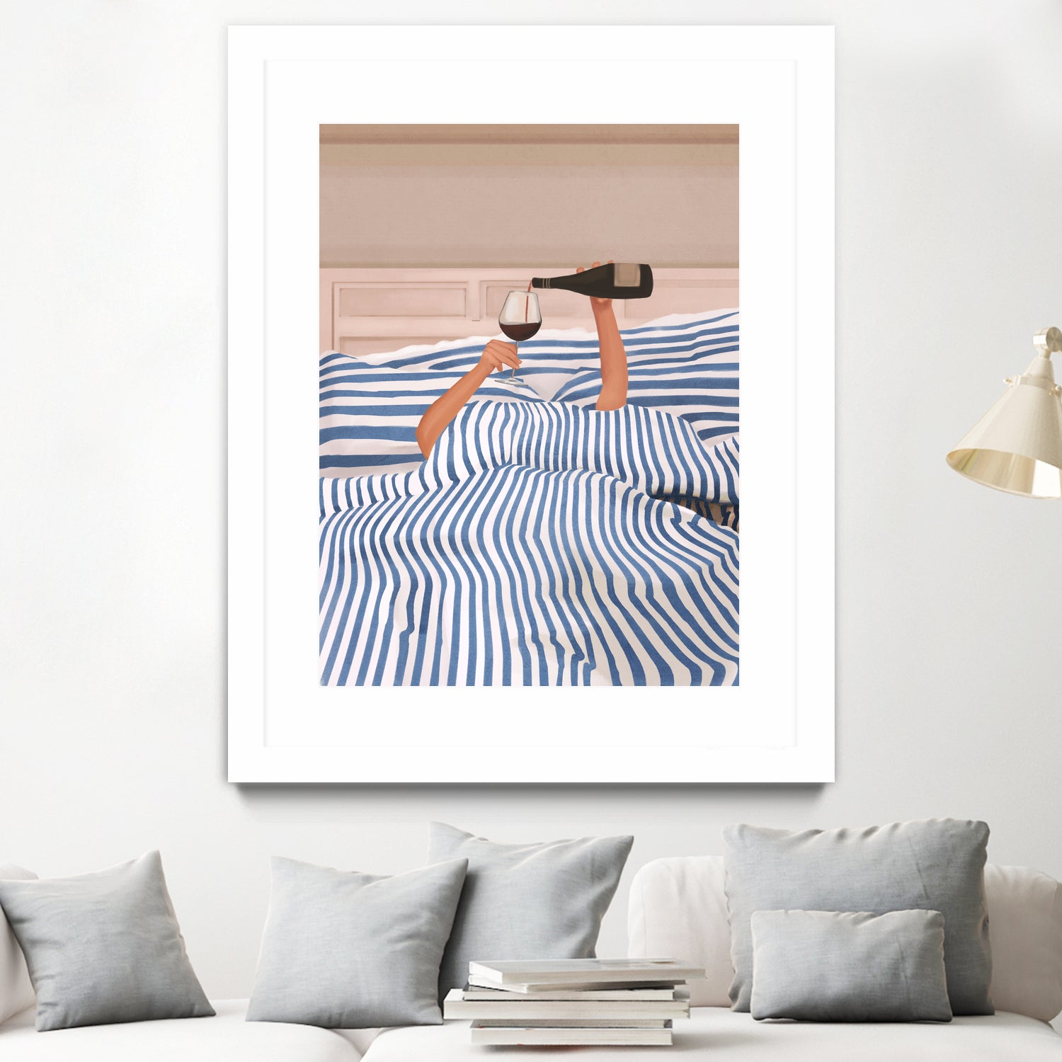 Morning Wine 3 by Flow Line on GIANT ART - illustration woman