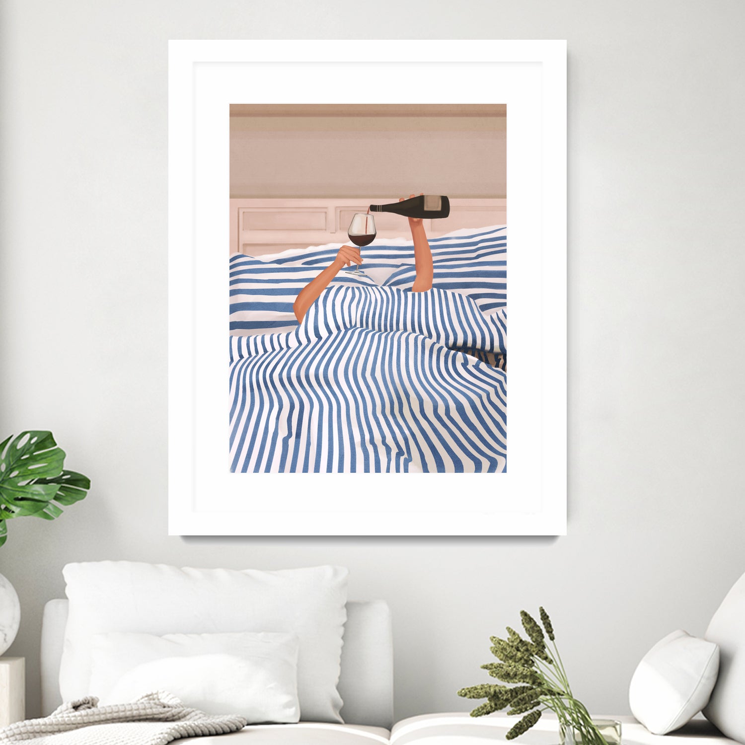 Morning Wine 3 by Flow Line on GIANT ART - illustration woman