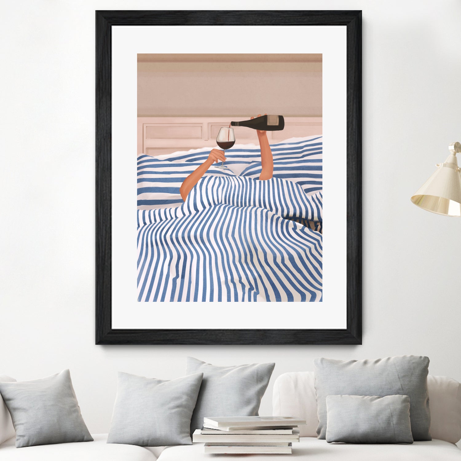 Morning Wine 3 by Flow Line on GIANT ART - illustration woman