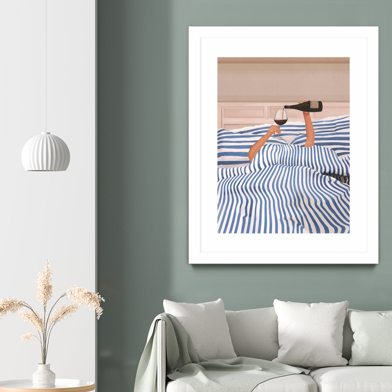 Morning Wine 3 by Flow Line on GIANT ART - illustration woman