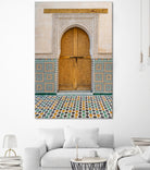 Decorated brown wooden door in Morocco by Photolovers on GIANT ART - photography morocco