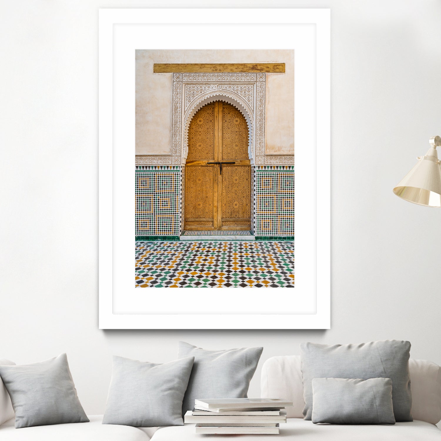 Decorated brown wooden door in Morocco by Photolovers on GIANT ART - photography morocco