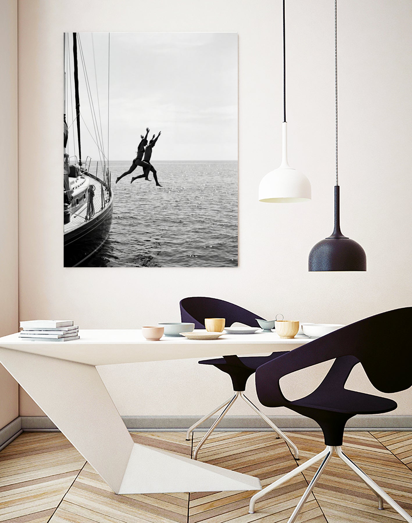 Jumping From a Boat by Andreas Magnusson on GIANT ART - photography boat