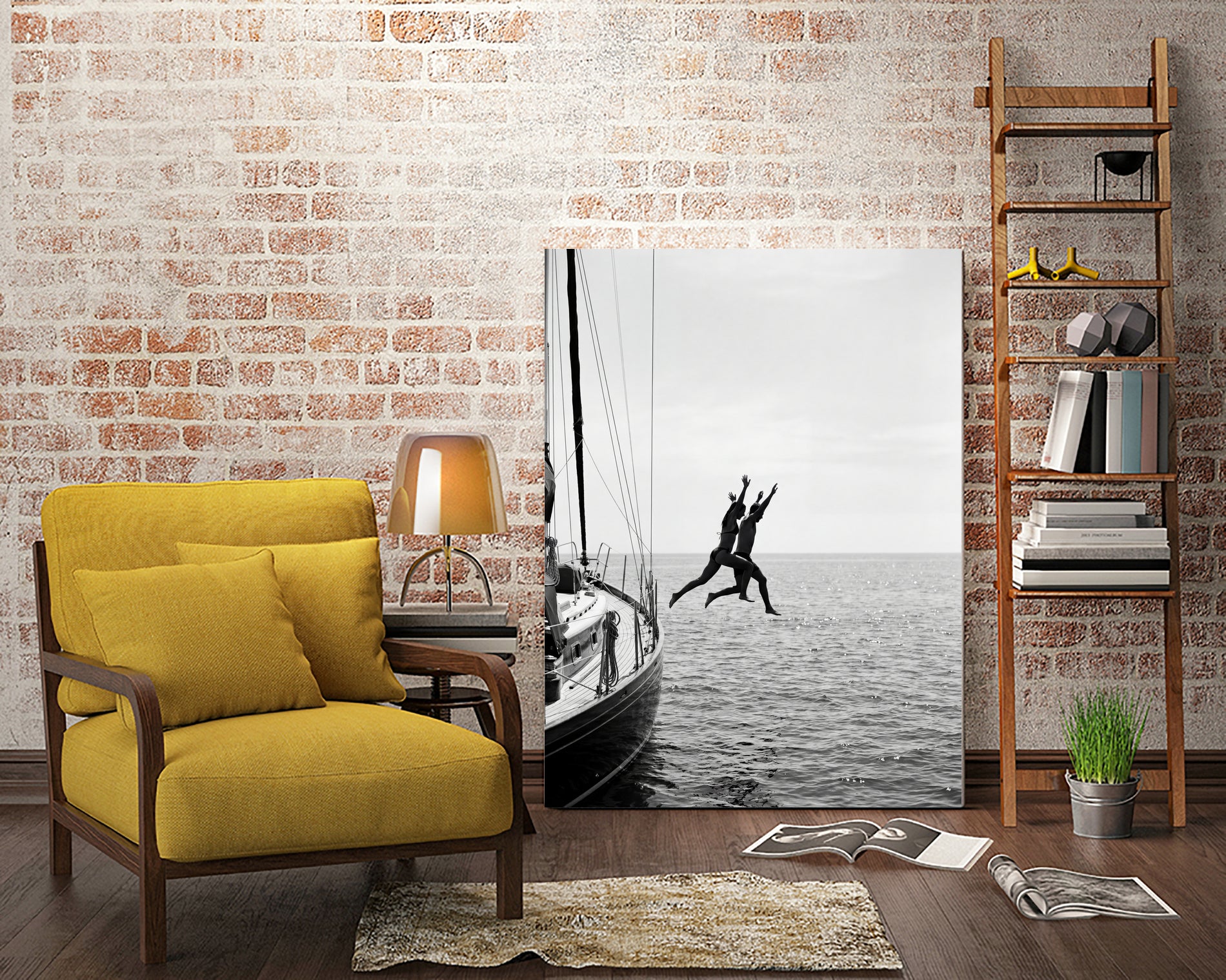 Jumping From a Boat by Andreas Magnusson on GIANT ART - photography boat