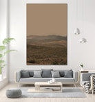 Atmospheric Layered Terrain Landscape With Warm Retro Tonal Haze by Stephanie Klatt on GIANT ART - textural landscape  textural