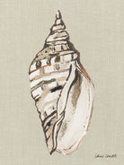 Shell on Burlap II by Lanie  Loreth on GIANT ART - coastal shell
