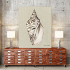 Shell on Burlap II by Lanie  Loreth on GIANT ART - coastal shell