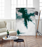 Dark Teal Room Abstract by Walt Johnson on GIANT ART - abstract dark