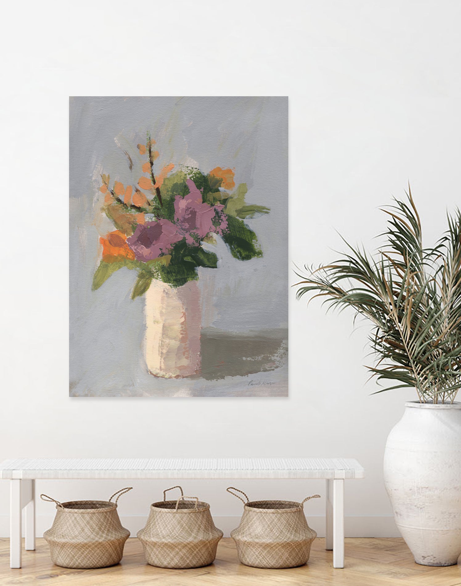 Fall Floral by Pamela Munger on GIANT ART - grey botanical