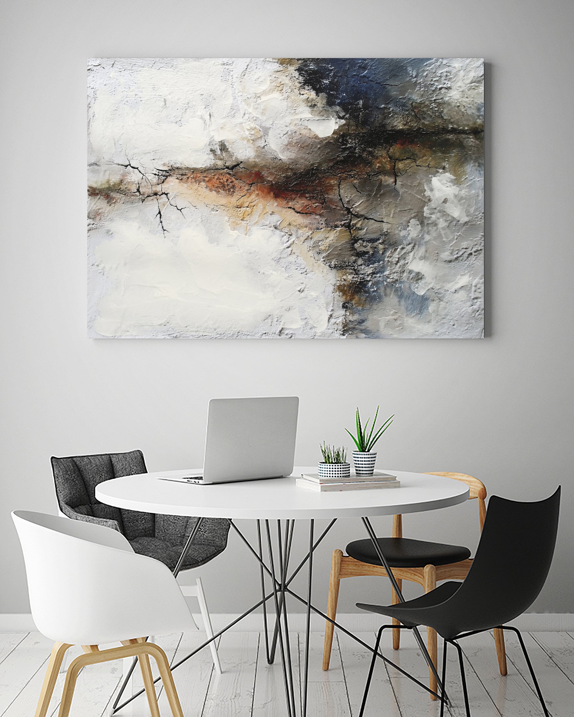 Unlined I by Melissa Wang on GIANT ART - abstract geometrics cloud dancer