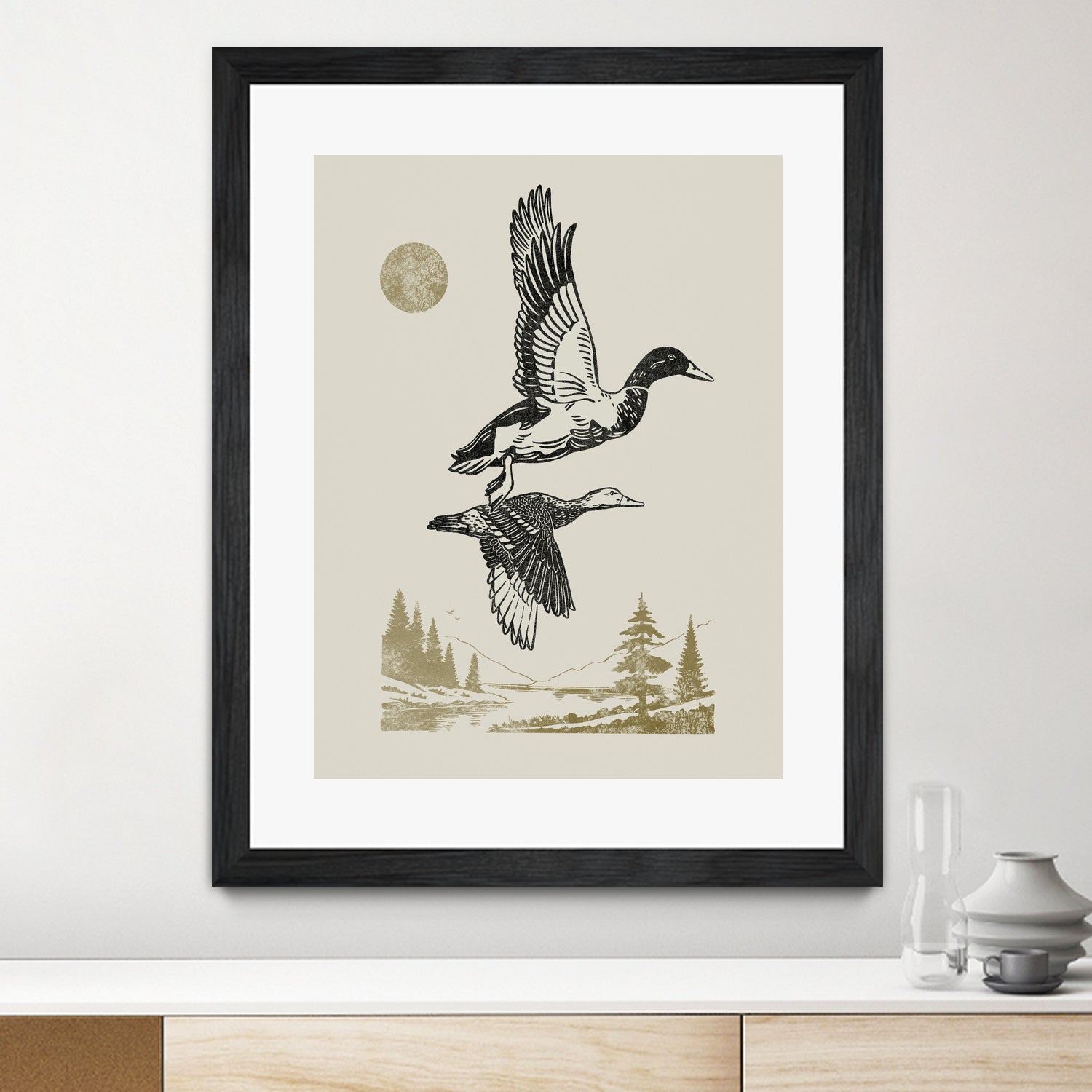 Lake Meditation l by Victoria Barnes on GIANT ART - animals nature birds