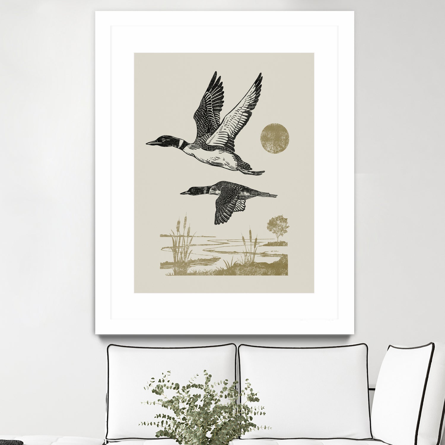 Lake Meditation ll by Victoria Barnes on GIANT ART - animals nature birds