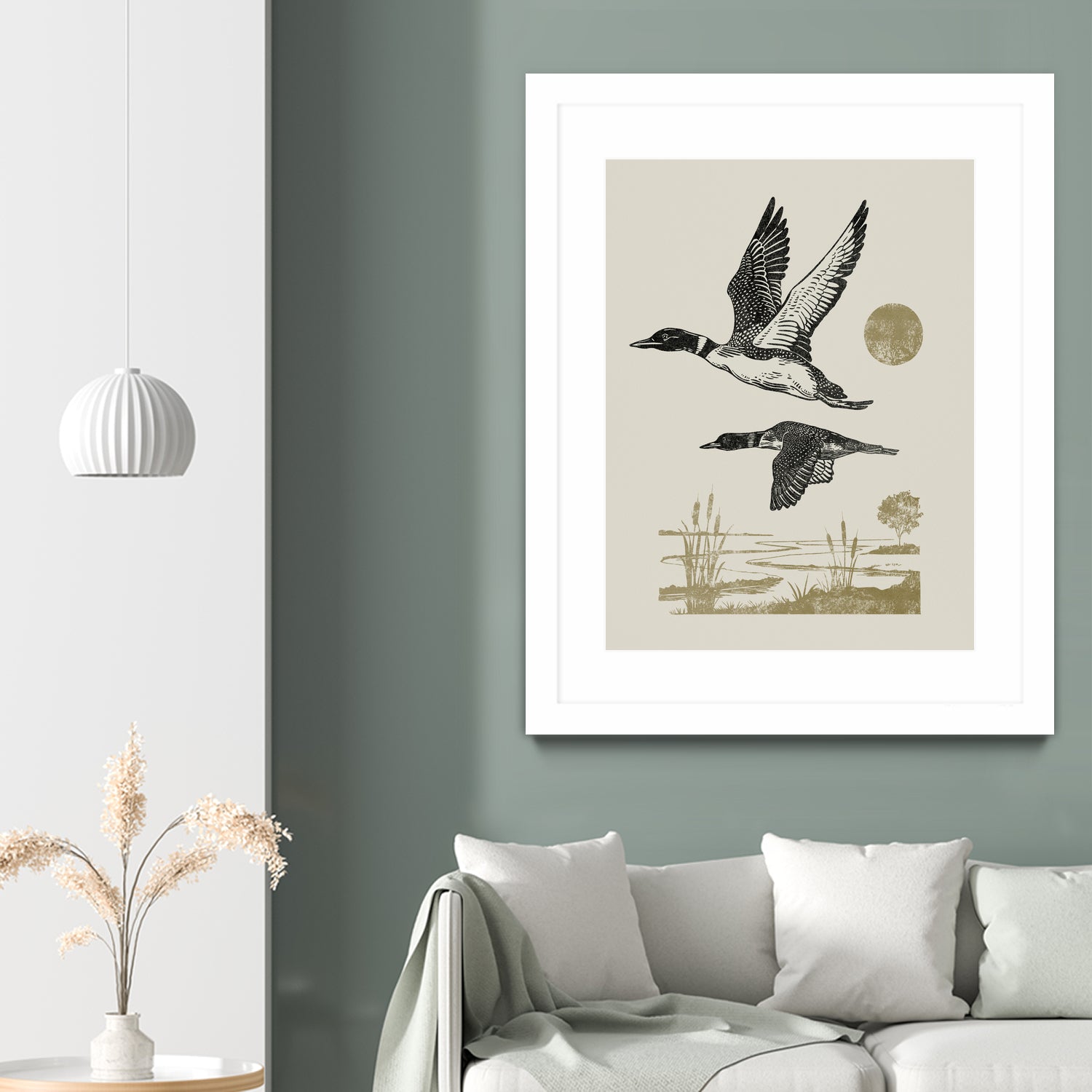 Lake Meditation ll by Victoria Barnes on GIANT ART - animals nature birds