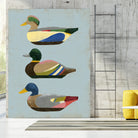 Decoy Ducks II by June Erica Vess on GIANT ART - animals nature birds