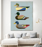 Decoy Ducks II by June Erica Vess on GIANT ART - animals nature birds