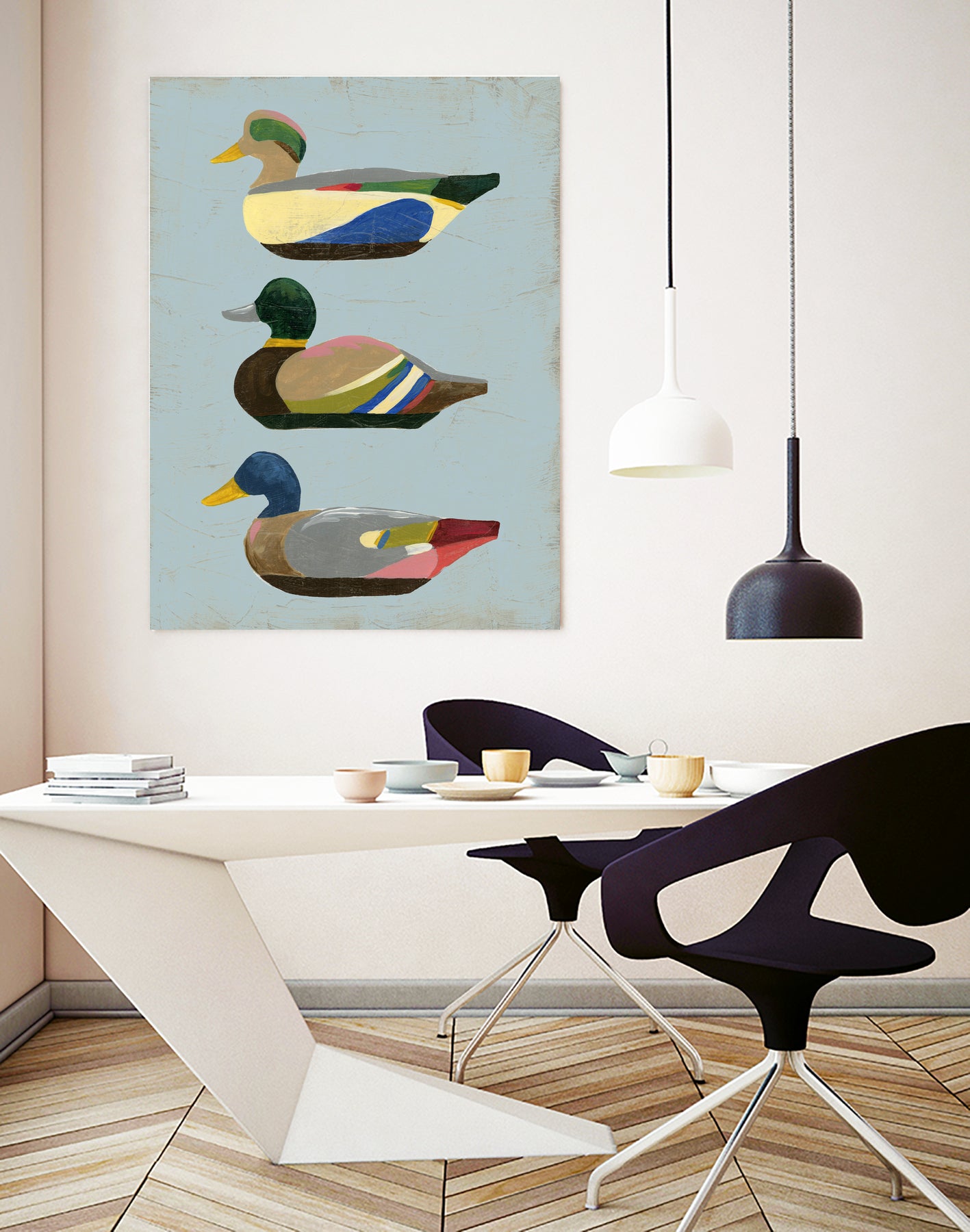 Decoy Ducks II by June Erica Vess on GIANT ART - animals nature birds