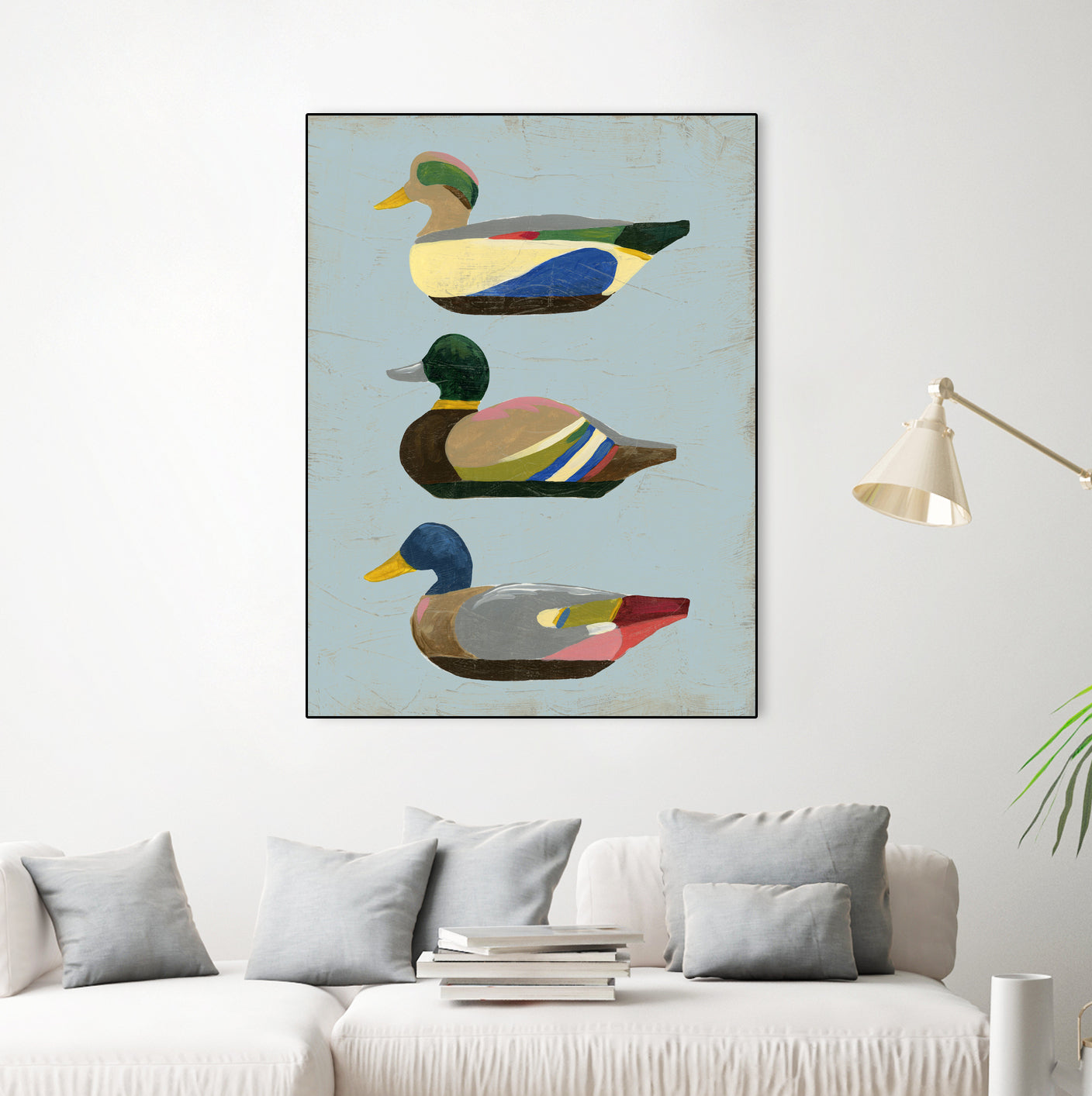 Decoy Ducks II by June Erica Vess on GIANT ART - animals nature birds