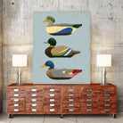 Decoy Ducks II by June Erica Vess on GIANT ART - animals nature birds