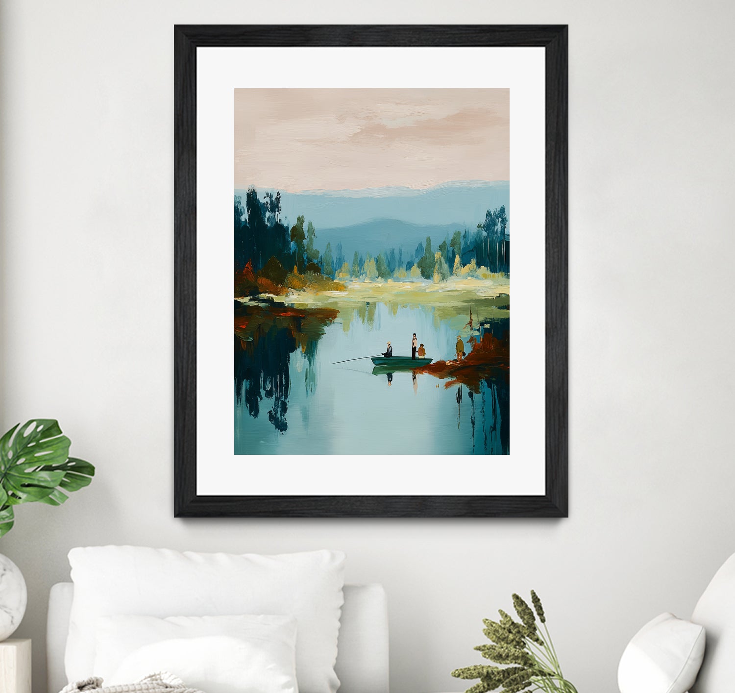 Morning on The Lake I by Paula Freeman on GIANT ART - landscapes seascapes lakes rivers