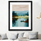 Morning on The Lake I by Paula Freeman on GIANT ART - landscapes seascapes lakes rivers