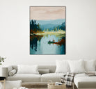 Morning on The Lake I by Paula Freeman on GIANT ART - landscapes seascapes lakes rivers