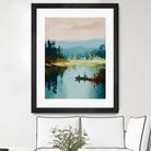 Morning on The Lake I by Paula Freeman on GIANT ART - landscapes seascapes lakes rivers
