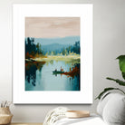 Morning on The Lake I by Paula Freeman on GIANT ART - landscapes seascapes lakes rivers