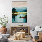 Morning on The Lake I by Paula Freeman on GIANT ART - landscapes seascapes lakes rivers