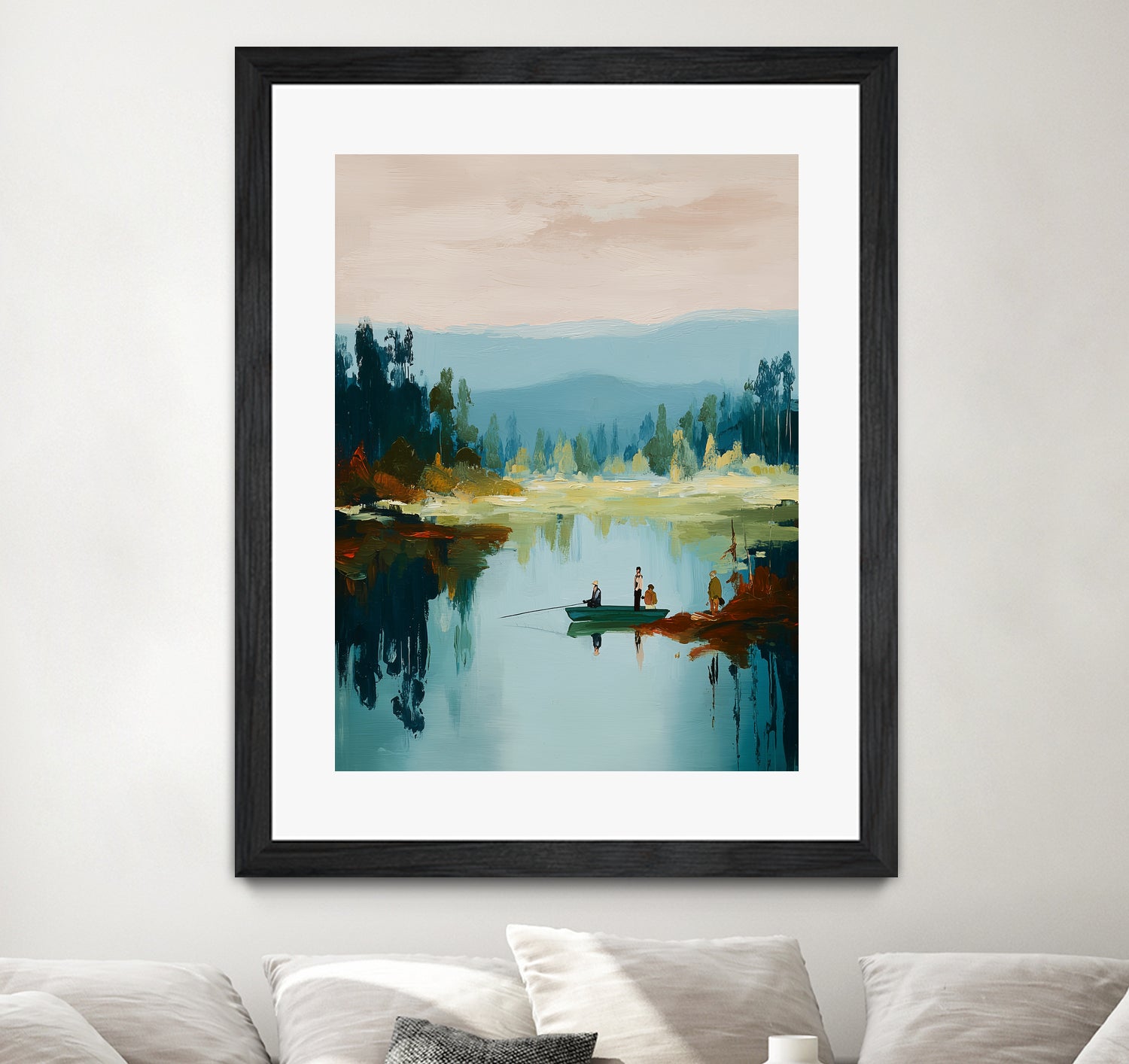Morning on The Lake I by Paula Freeman on GIANT ART - landscapes seascapes lakes rivers
