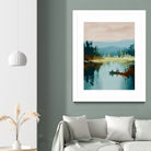 Morning on The Lake I by Paula Freeman on GIANT ART - landscapes seascapes lakes rivers