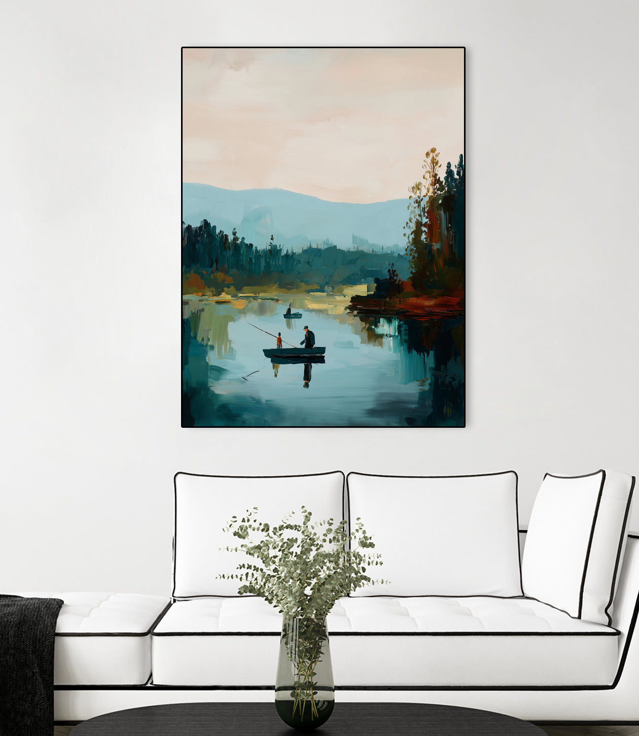 Morning on The Lake II by Paula Freeman on GIANT ART - landscapes seascapes lakes rivers