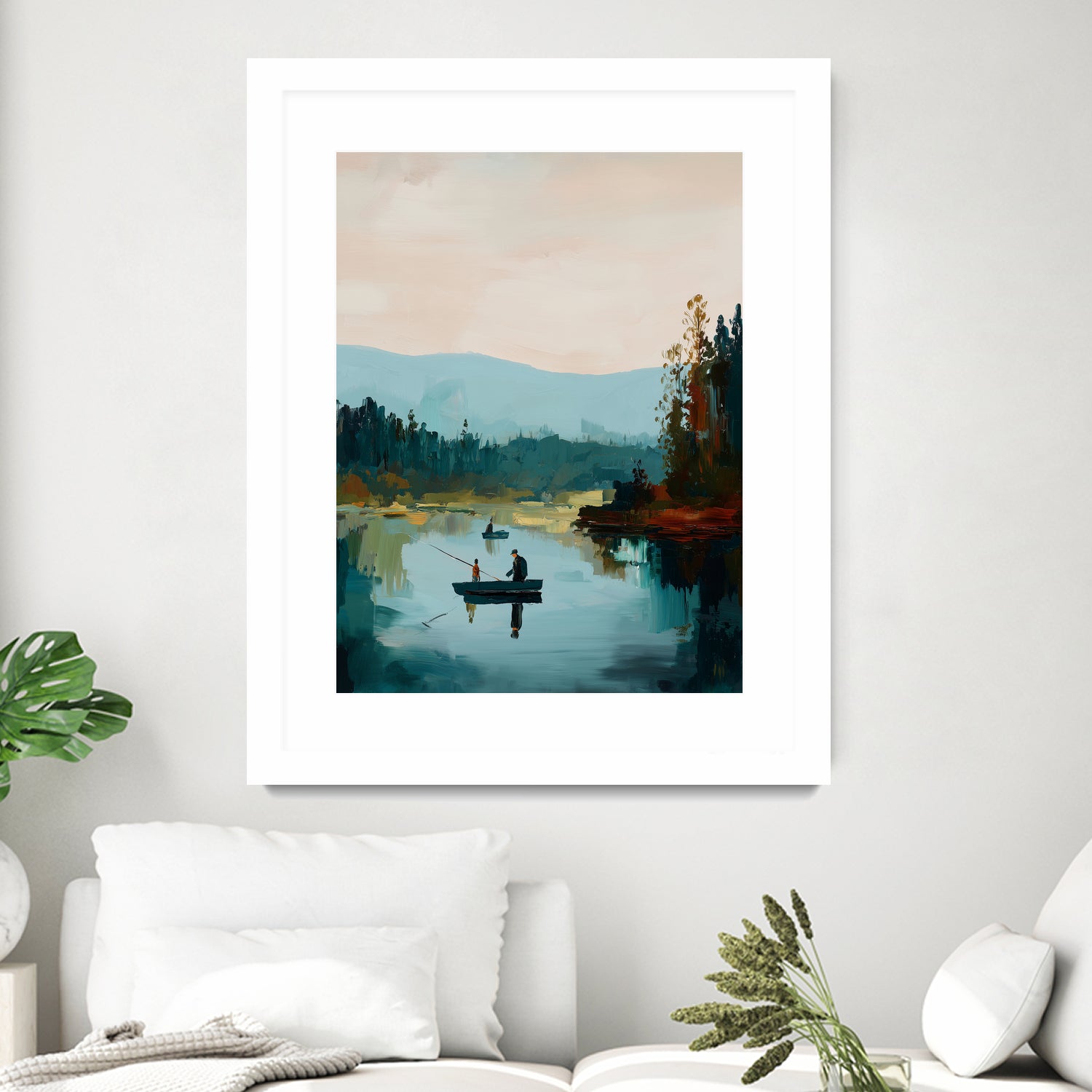 Morning on The Lake II by Paula Freeman on GIANT ART - landscapes seascapes lakes rivers