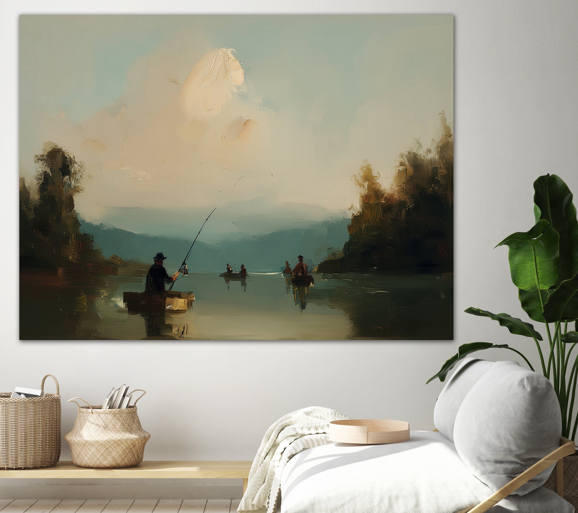 Twilight Catch I by Paula Freeman on GIANT ART - sports fishing