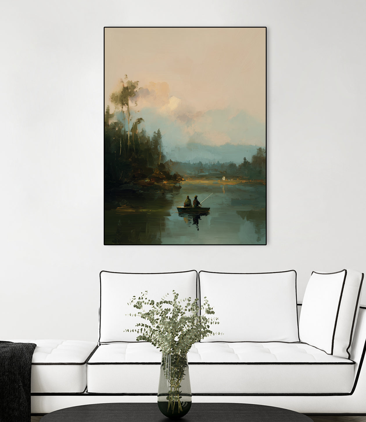 On The Lake I by Paula Freeman on GIANT ART - landscapes seascapes lakes rivers