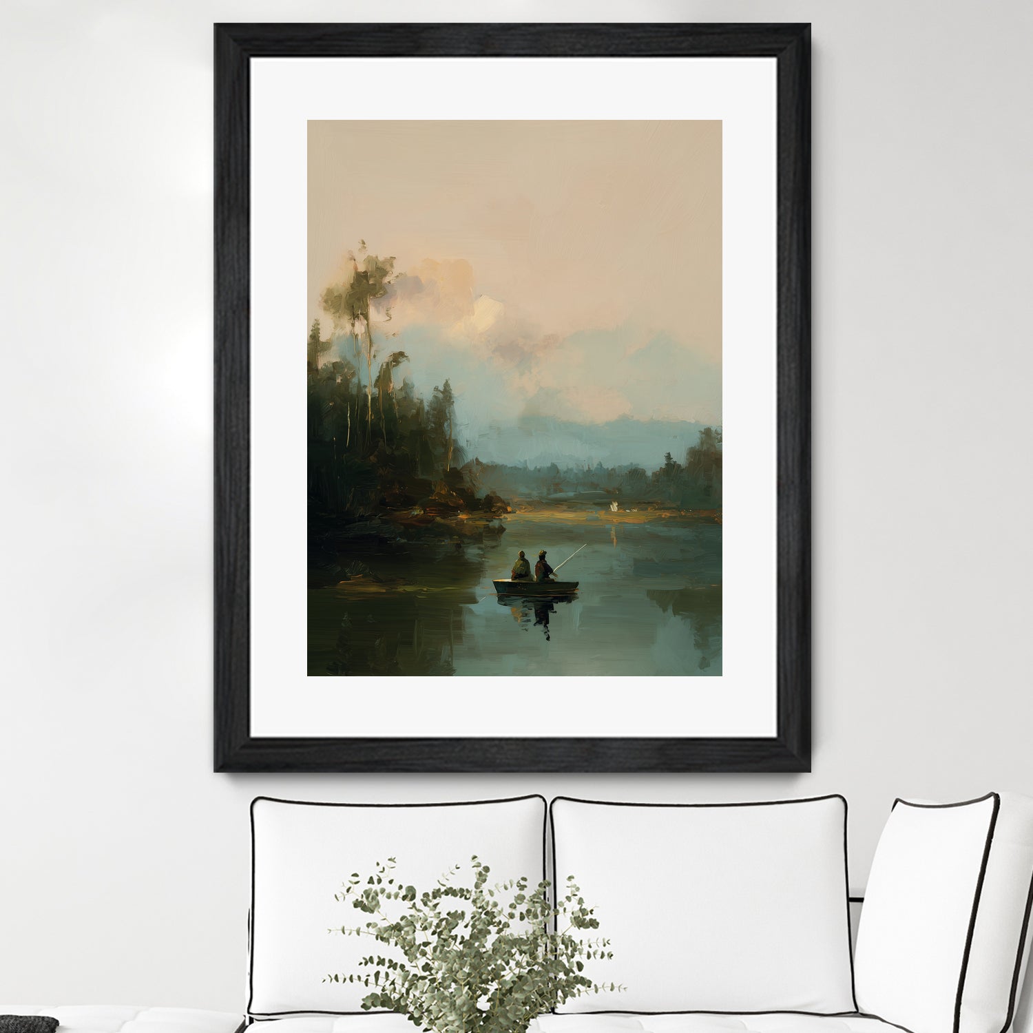 On The Lake I by Paula Freeman on GIANT ART - landscapes seascapes lakes rivers