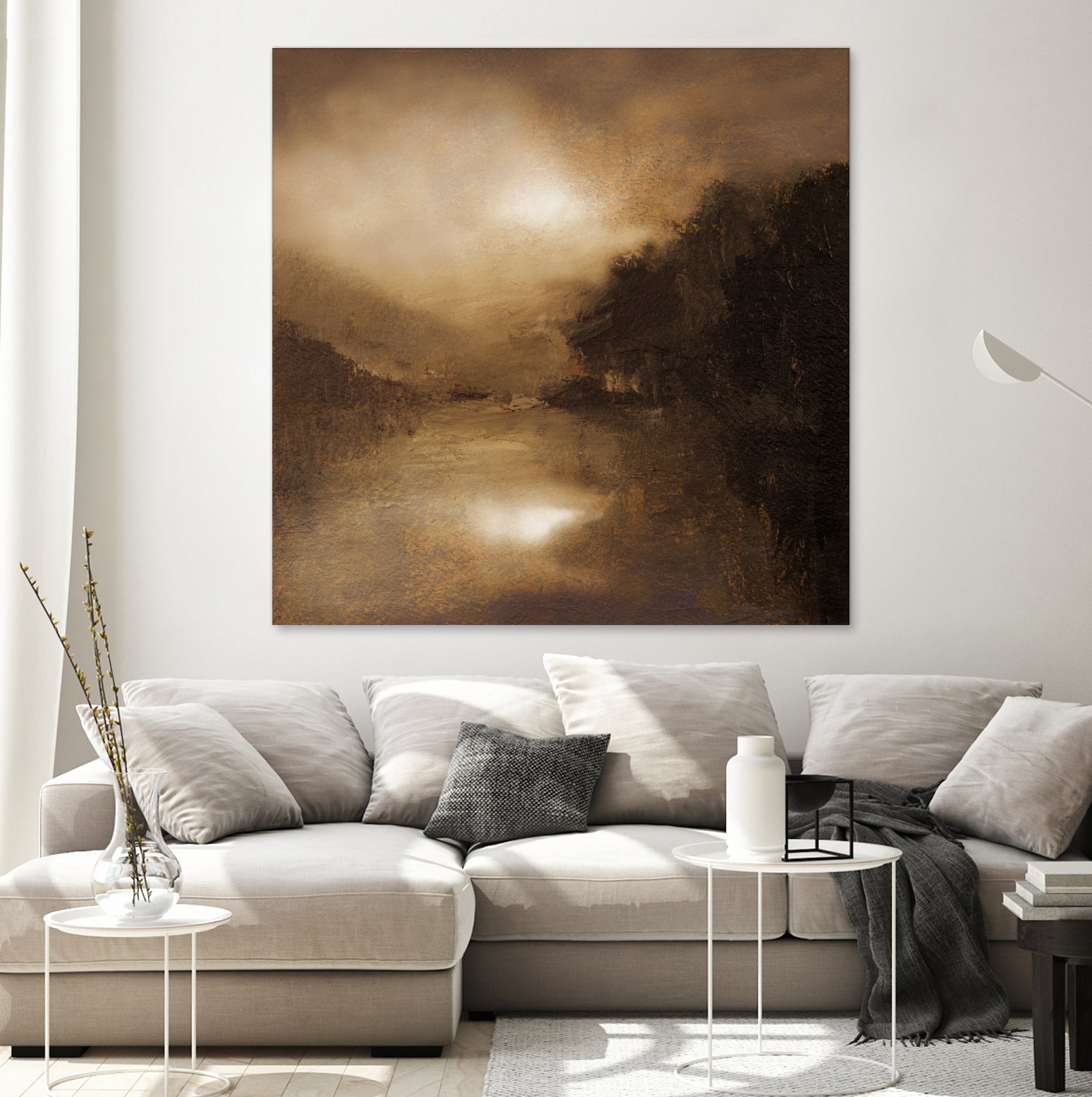 Hazy Moon by Sheila Finch on GIANT ART - landscapes seascapes lakes rivers