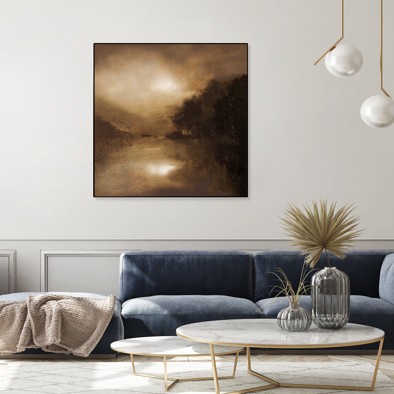 Hazy Moon by Sheila Finch on GIANT ART - landscapes seascapes lakes rivers