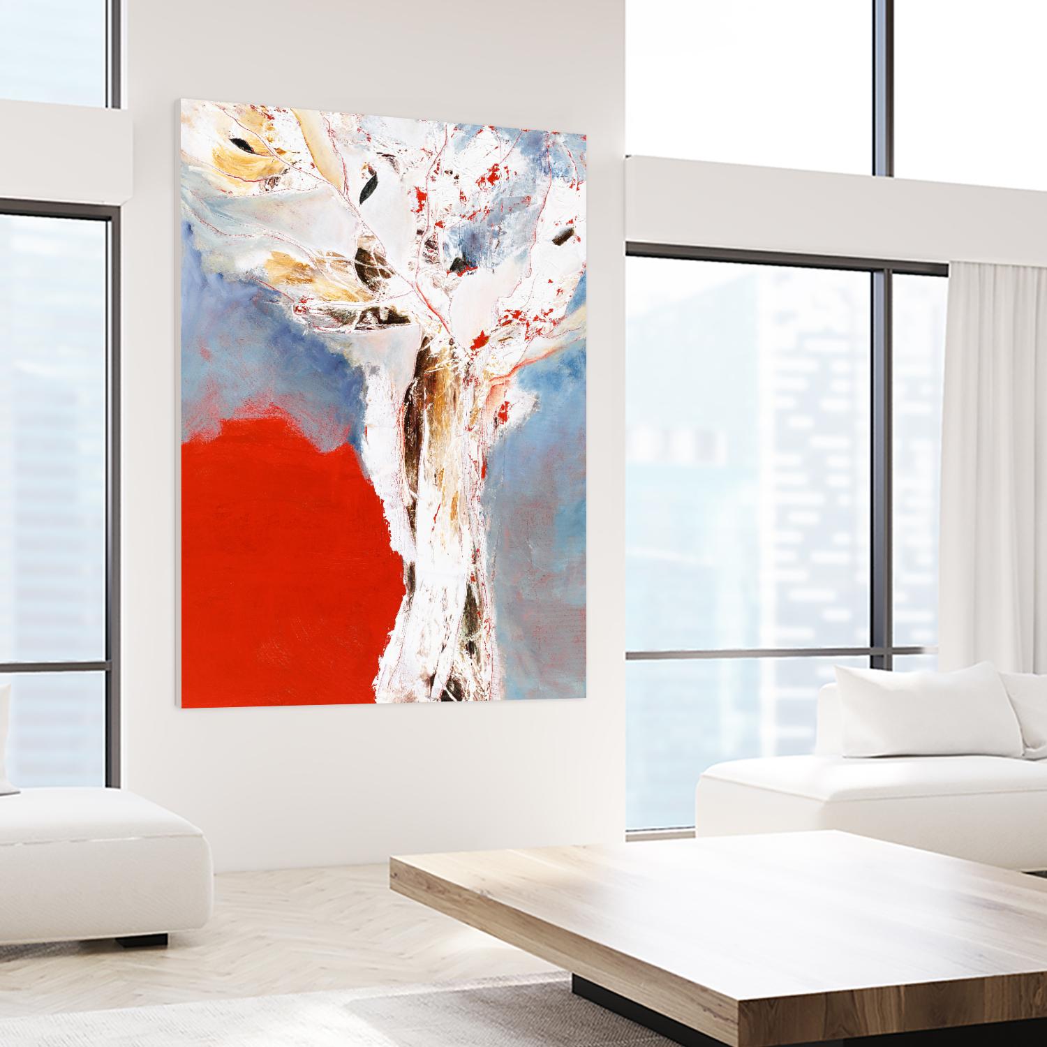Salsa by Kathleen Cloutier on GIANT ART - red abstract