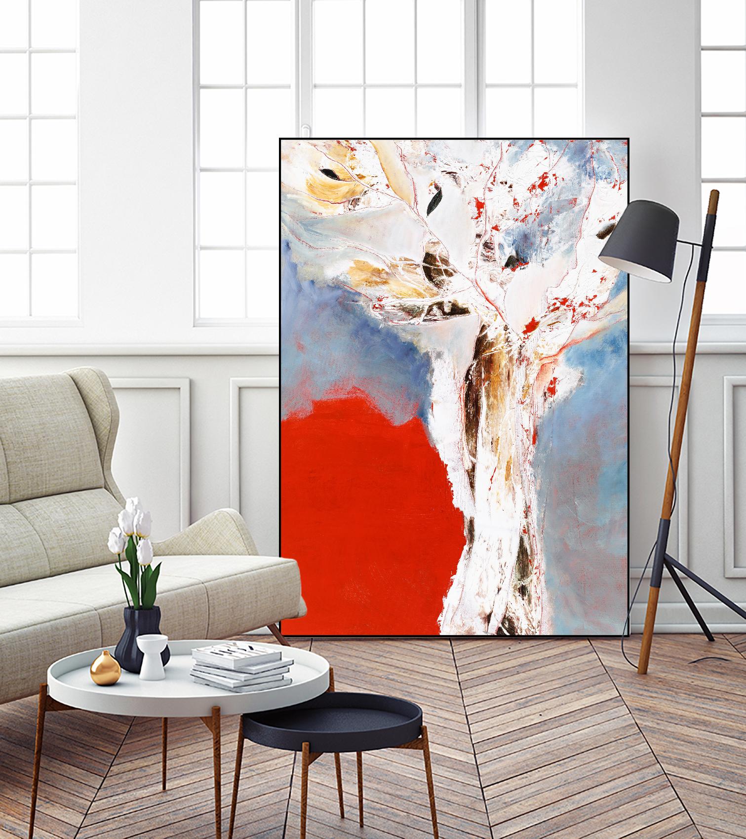 Salsa by Kathleen Cloutier on GIANT ART - red abstract