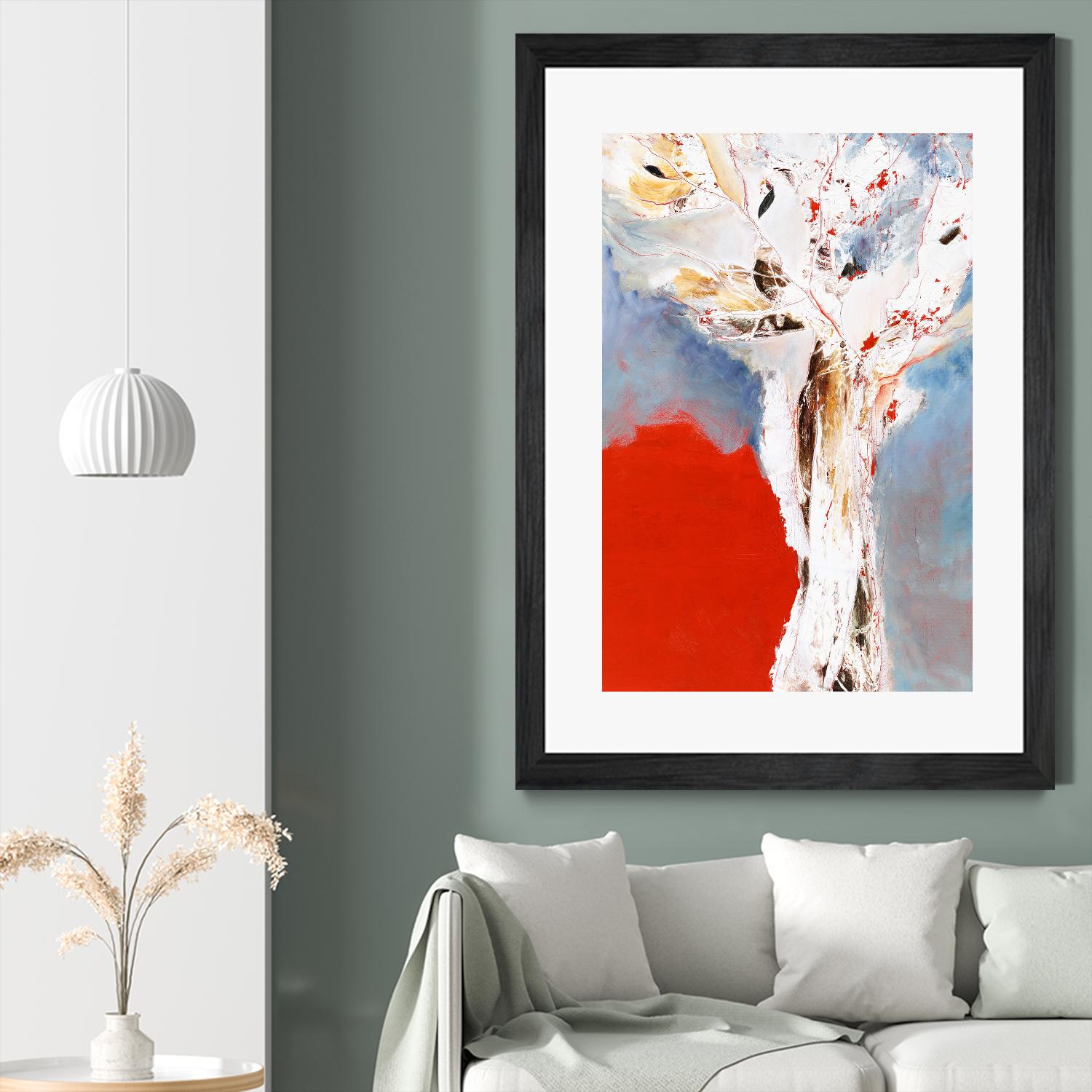 Salsa by Kathleen Cloutier on GIANT ART - red abstract tree