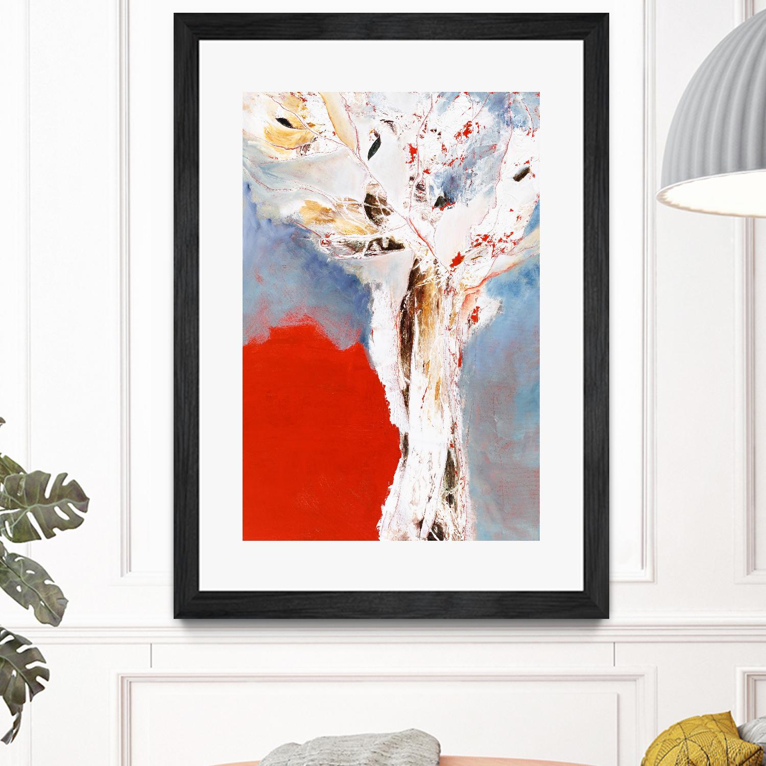 Salsa by Kathleen Cloutier on GIANT ART - red abstract tree