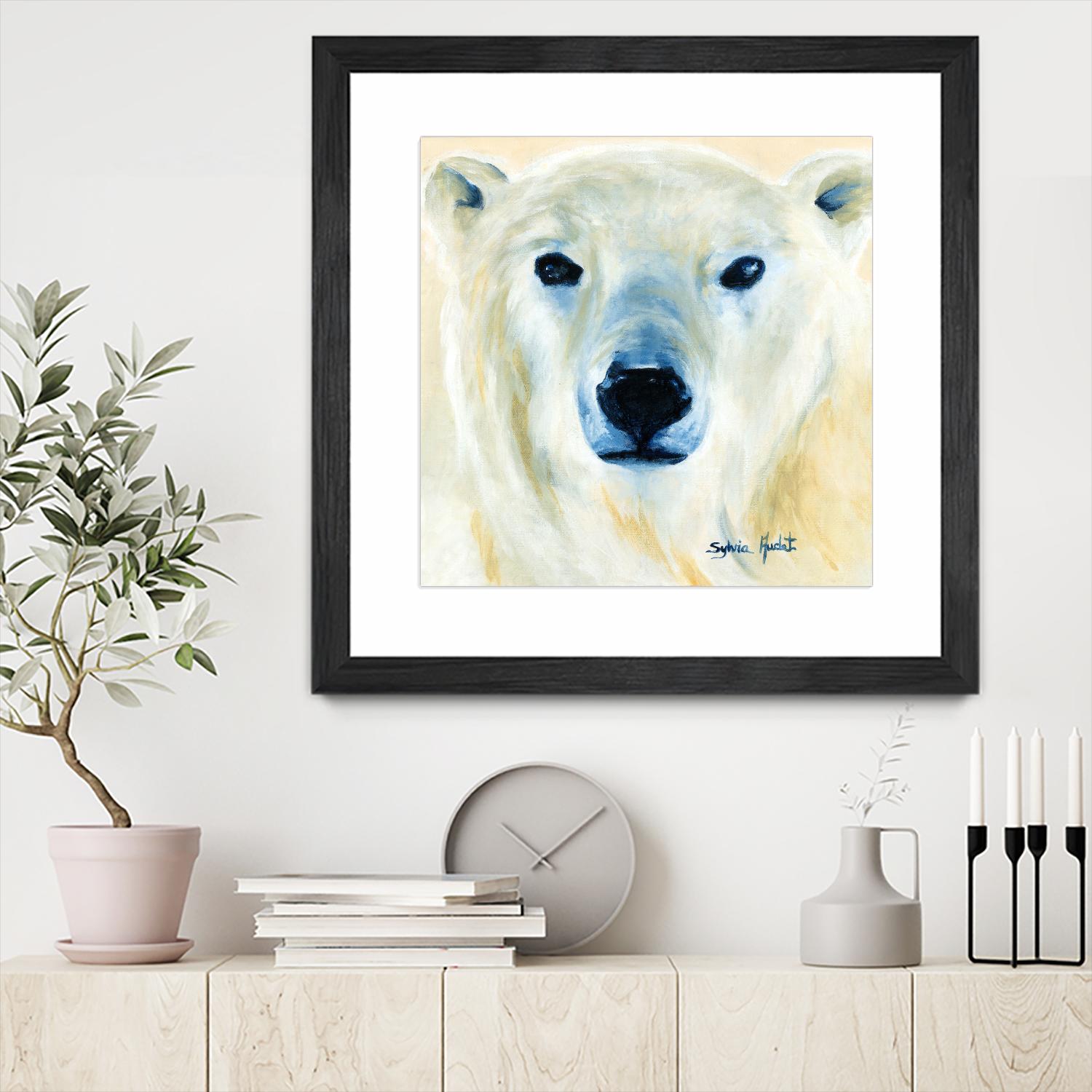 Ours polaire by Sylvia Audet on GIANT ART - yellow animals