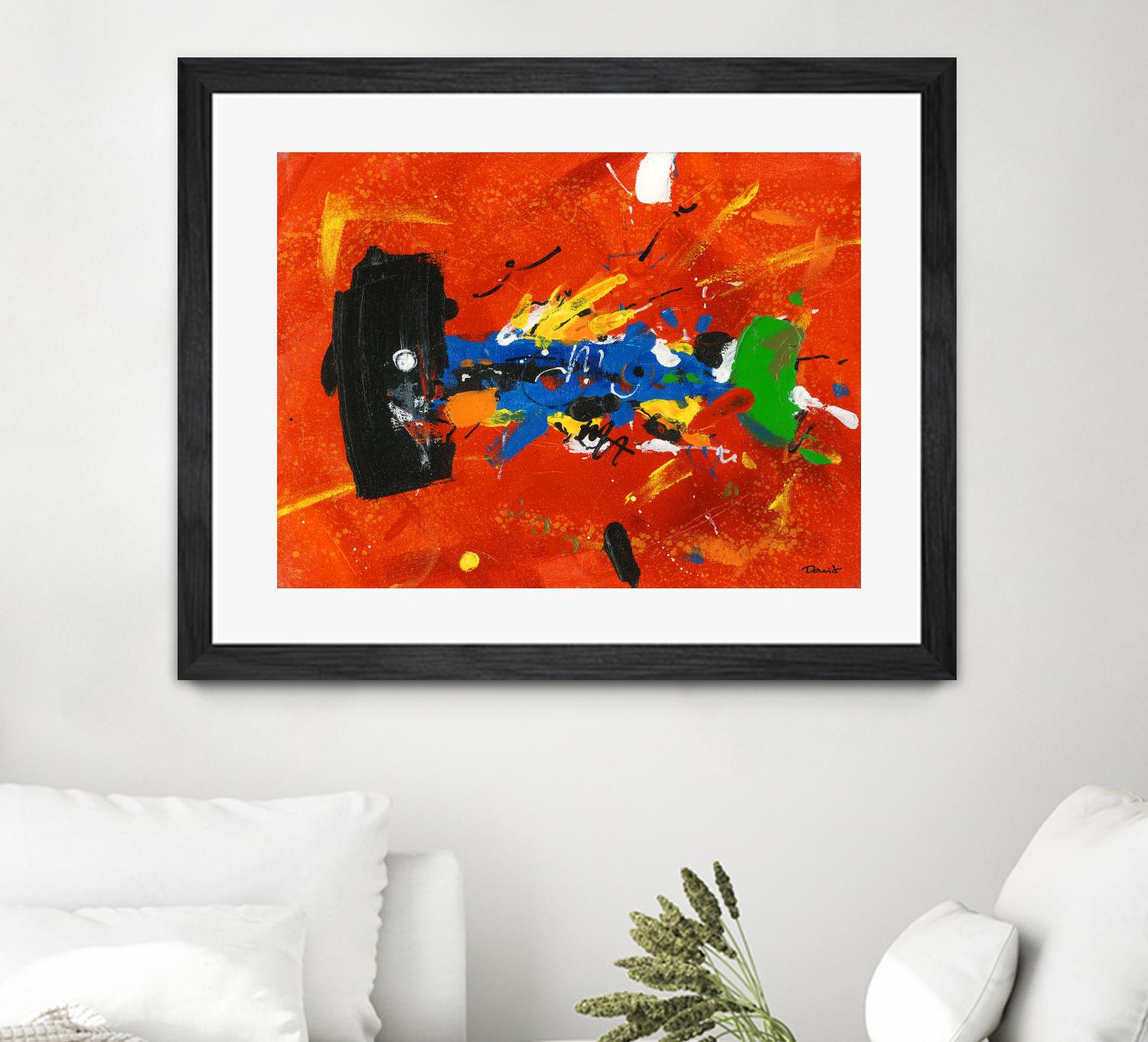 Poisson barbu by Pierre David on GIANT ART - red abstract canadien